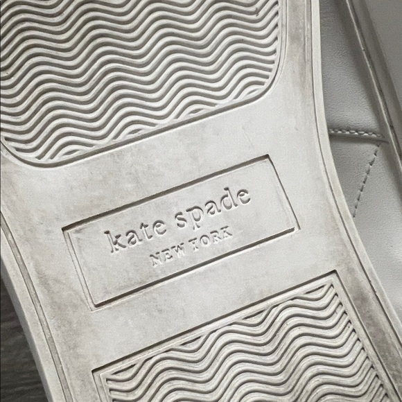 Kate Spade Azores perforated leather slip on shoes, white, size 8.5 - Picture 8 of 16